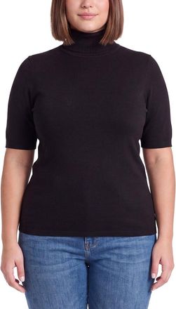 Anne Klein Plus Half Sleeve Turtleneck Top