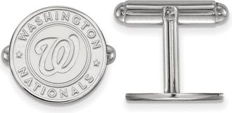 Diamond2Deal SS/Rh-p Major League Baseball Washington Nationals Cuff Links