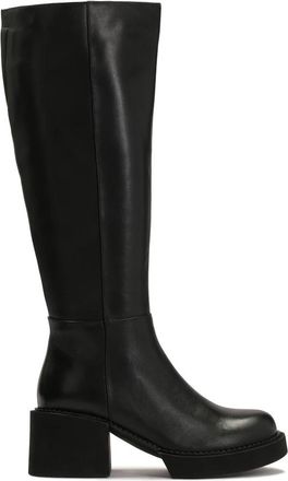 Kazar Zwarte hoge laarzen voor dames - Dames - Hoge Laarzen - Zwart - 36 EU - Leer - Schoenen