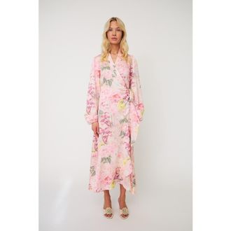 Cras Laracras Floral Wrap Dress in Floral Garden at Nordstrom, Size 12