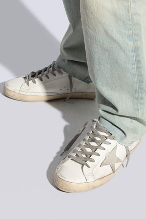 Golden Goose Super-star Sneakers, Mens, White