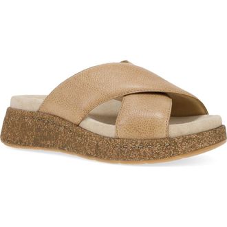 Dansko Bridget Platform Wedge Slide Sandal in Honey Distressed at Nordstrom Rack, Size 10.5-11Us / 41Eu
