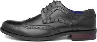 Silver Street London Milton Mens Brogue Leather Shoe - Size 12 UK - Black