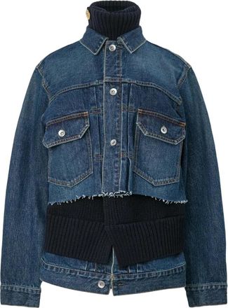 sacai Denim Jassen - Dames - Spijkerjassen - Blauw - S - Denim - Jassen