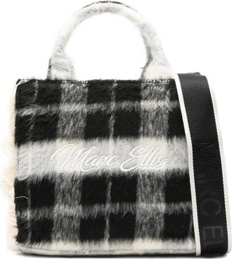 Marc Ellis small Buby Check tote bag - women - Polyester/Cotton/Polyester - One Size - Black