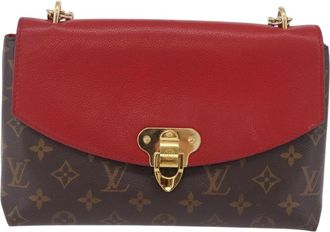 Louis Vuitton Saint Placide Monogram Canvas And Leather Brown Canvas Handbag (Pre-Owned)