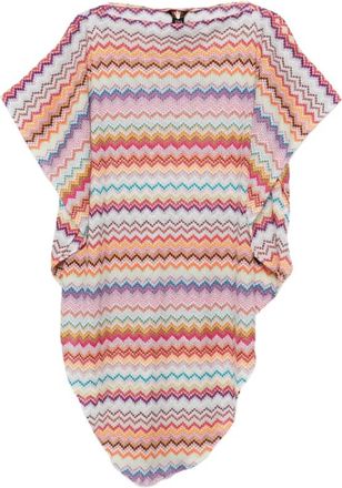 Missoni Capes, female, Multicolor, Size: ONE SIZE Knit Cape with Chevron Pattern