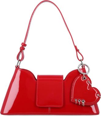 Justine Clenquet Borsa a spalla con dettaglio a cuore - Rosso