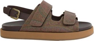 Etro Fantasia Arnica Sandalen - Heren - Sandalen - Veelkleurig - 43 EU - Leer - Schoenen
