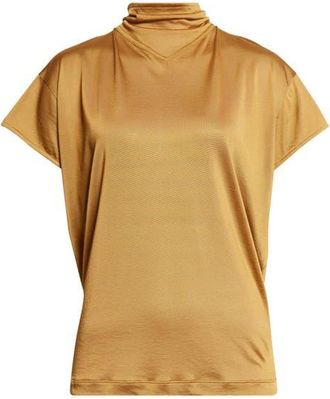 Christophe Lemaire Scarf Neck Jersey Top in Cinnamon Brown at Nordstrom, Size Xx-Small