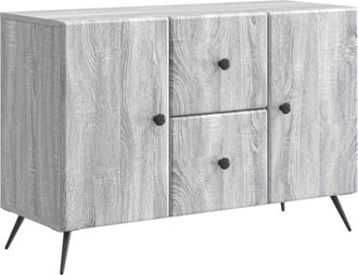 vidaXL Aparador Gris Sonoma 89 X 34,5 X 60 Cm Madera De Ingenier&iacute;a Vidaxl