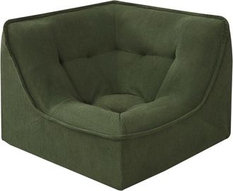 Oviala Sill&oacute;n esquinero de tela 90 x 90 x 70 cm color verde