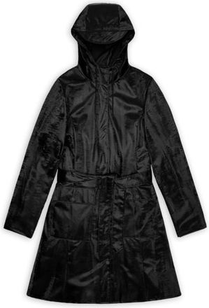 Rains Curve Long Jacket W3 Regenjacke für Damen | schwarz