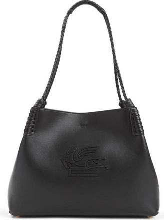 Etro Zwarte Libra Schoudertas - Dames - Shoppers - Zwart - ONE Size - Leer - Tassen
