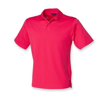 Henbury Coolplus Polo Shirt Bright Pink 2XL
