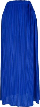Issey Miyake Pleats Please Pleated Midi Skirt in Blue Polyester