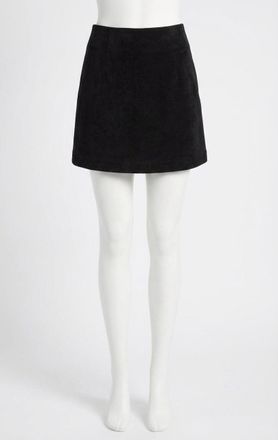 Z Supply Ciera Suede Mini Skirt In Black