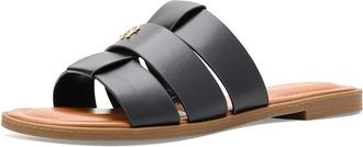Tommy Hilfiger Moden Womens Sandals Black : 5.5 M, Leather/Synthetic