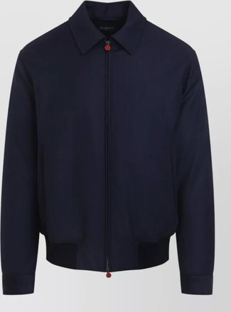 Kiton long sleeve bomber jacket point collar