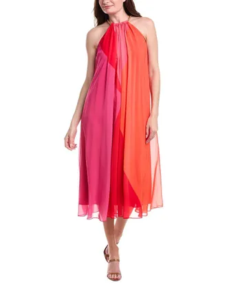 Adrianna Papell Color Block Chiffon Dress