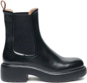 Santoni Leather Easy Ankle Boot in Black at Nordstrom, Size 10.5