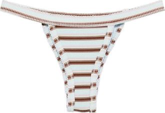 Frankies Bikinis Stripe-pattern Bikini Bottoms