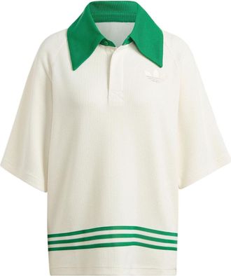 adidas (WMNS) adidas Adicolor 70s Neck T-shirt Asia Sizing White Green IB2032