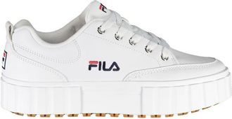 Fila Chic White Wedge Sneakers with Embroidered Womens Detail
