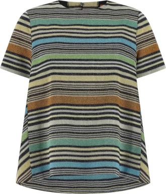 Missoni Lam&eacute; Strepen T-Shirt - Dames - Ronde hals truien - Veelkleurig - S - Truien & Vesten