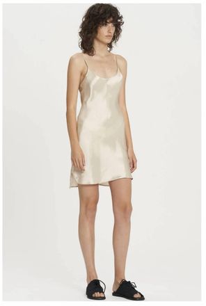 Masnada Petticoat Mini Slip Dress In Nude