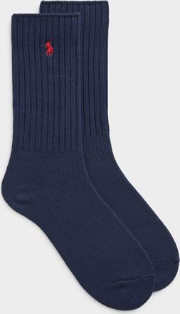 Polo Ralph Lauren Mens Contrast logo ribbed socks