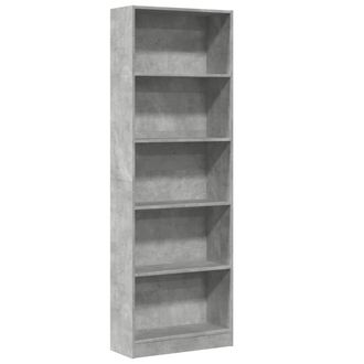 vidaXL Libreria Grigio Cemento 60x24x176 Cm In Legno Multistrato - Vidaxl