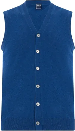 Fedeli Truien & Vesten, Heren, Blauw, S, Kasjmier, Mouweloze Vest