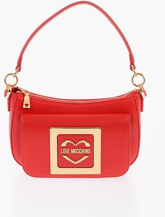Moschino LOVE Faux Leather Bag with Removable Shoulder Strap and Meta size Unic