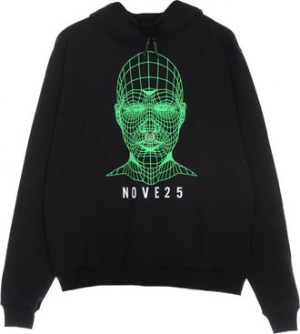 Vision Of Super Groene Face Hoodie X Nove 25 - Heren - Hoodies - Zwart - S - Hoodies & sweatvesten