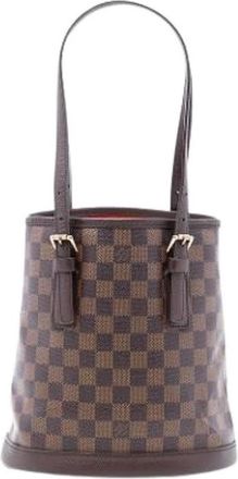 Louis Vuitton Pre-owned Bucket Bags, female, Brown, Size: ONE SIZE Pre-owned The Marais Bucket Bag