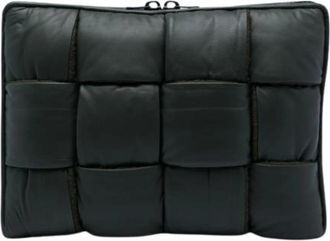 Bottega Veneta Pre-owned Laptop Case - Dames - Vintage Clutch - Zwart - ONE Size - Leer - Vintage
