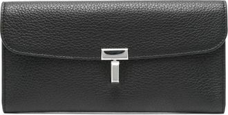 Toteme T-Lock Grained-leather Wallet