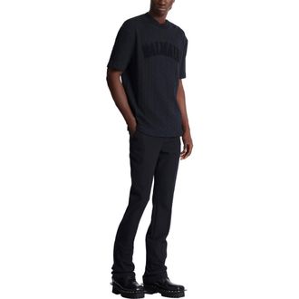 Balmain Terry monogram T-shirt in Black at Nordstrom, Size Xx-Large