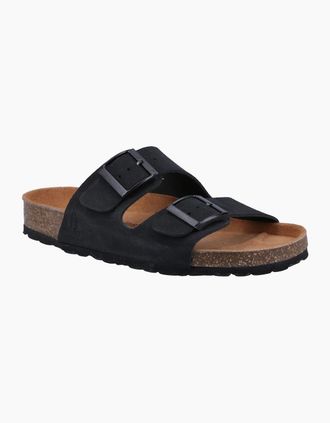 Hush Puppies Womens Hush Puppies Brixley Mule Suede Womens Black Standard Sandals - Size: 7