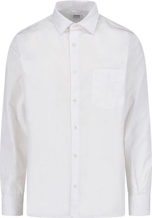 Aspesi White Long-Sleeve Cotton Shirt