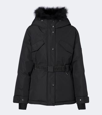 Yves Salomon Giacca da sci in piuma con shearling