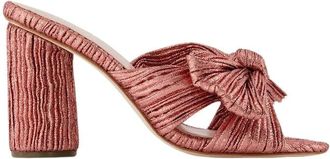 Loeffler Randall Heeled Mules, female, Pink, Size: 5 US Rose Metallic Penny Sandals Leather