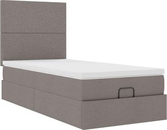 vidaXL Cama Otomana Con Colch&oacute;n Topo 90x200 Cm Tela Vidaxl