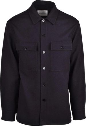 Jil Sander Black Virgin Wool Shirt
