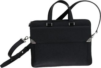 Ferragamo Tassen, Heren, Zwart, ONE Size, Slim Laptop Bag