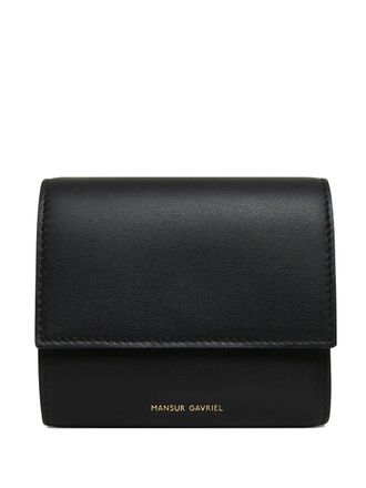 Mansur Gavriel logo-stamp tri-fold wallet - Black