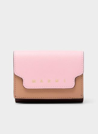 Marni Womens Tricolour leather folded wallet