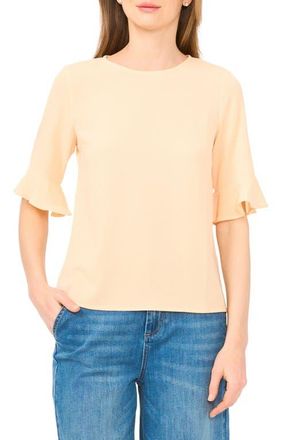 CeCe by Cynthia Steffe Ruffle Cuff Blouse in Apricot at Nordstrom, Size X-Small
