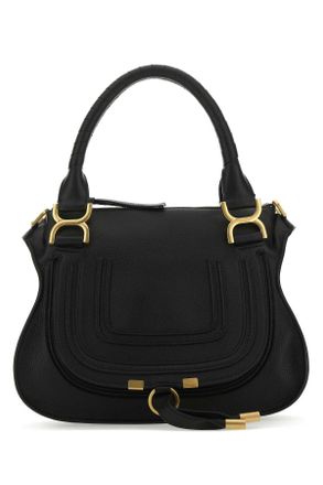Chlo&eacute; Black Leather Medium Marcie Handbag